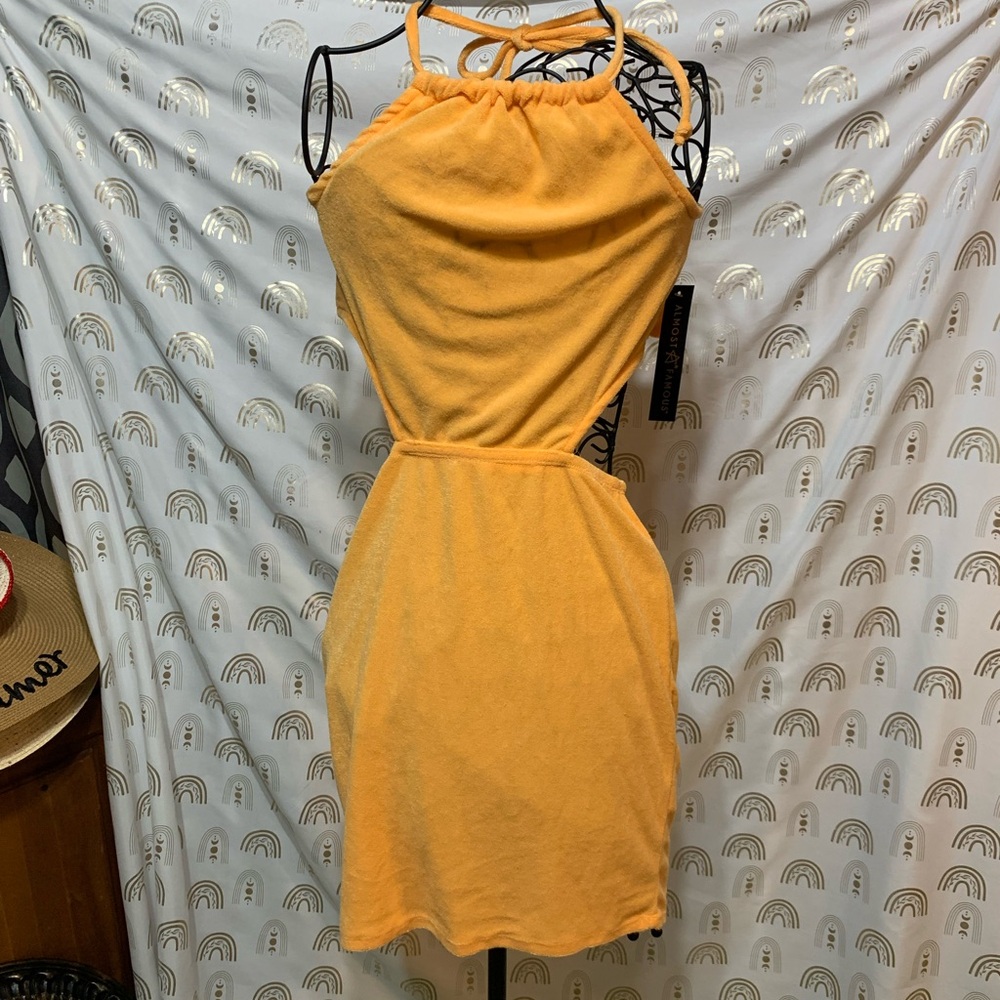 Almost Famous Bold Orange Backless Dress
